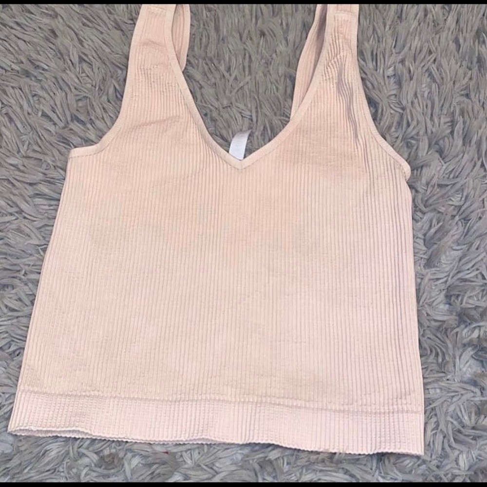 Boutique crop top in blush